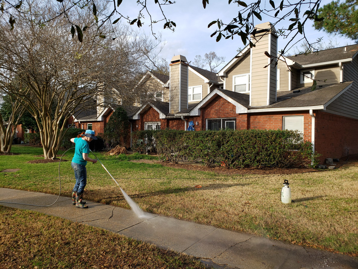 Pressure washing concrete is our specialty